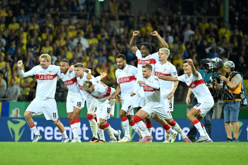 A Stuttgart szoros kuzdelemben elkeruli a korai DFB Pokal kiesest miutan legyozte masodosztalyu ellenfelet