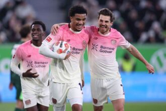 A Bayer Leverkusen gyozott miutan gyors kezdessel legyozte a Wolfsburgot