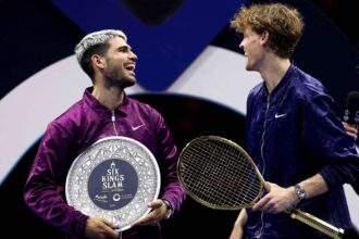 Alcaraz es Sinner Del Koreaban jatszik kiallitast az Ausztral Open elott