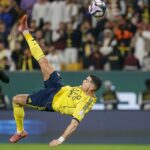 Cristiano Ronaldo lenyugozo kerekparos golt szerez az Al Nassr gyozelmeben az Al Khaleej ellen
