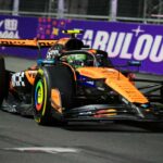 Lando Norris a Las Vegas Nagydij edzesenek ellovasa