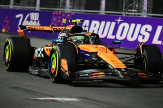 Lando Norris a Las Vegas Nagydij edzesenek ellovasa