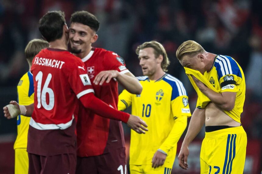 Vilagbajnoki selejtezok Svajc siman 4 1 re legyozte Graham Potter Svedorszagat a B csoportban