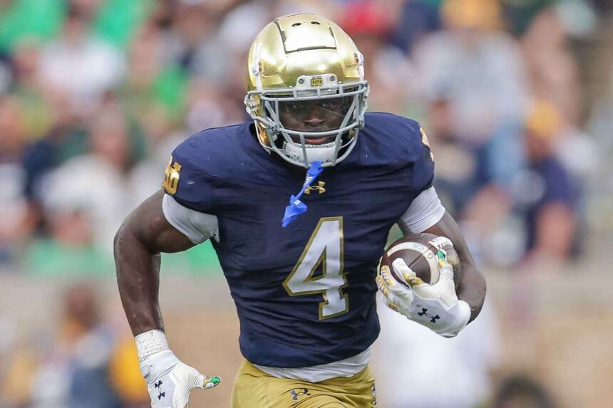 A Notre Dame Jeremiyah Love bejelentette indulasat a 2026 os NFL Draftra egy dijnyertes szezon utan