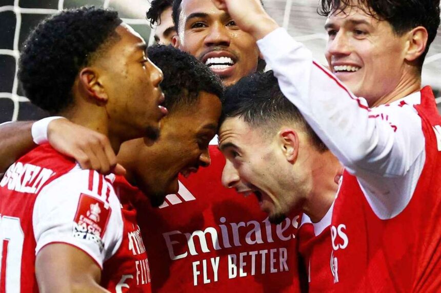 Gabriel Martinelli mesterharmast rug az Arsenal tovabbjut a Portsmouth ellen az FA Kupa negyeddontojebe