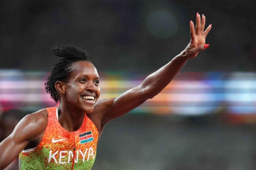 Faith Kipyegon figyelmeztetest kuldott miutan debutalasa soran megnyerte a 10 km es monacoi versenyt
