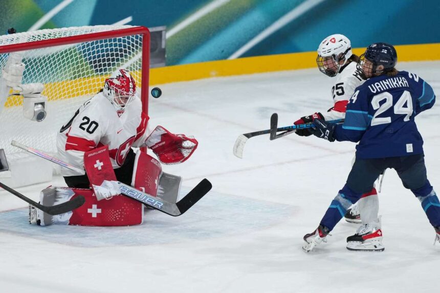 Noi Olimpiai Jegkorong Finnorszag 1 0 ra kikapott Svajctol a milanoi negyeddontoeben