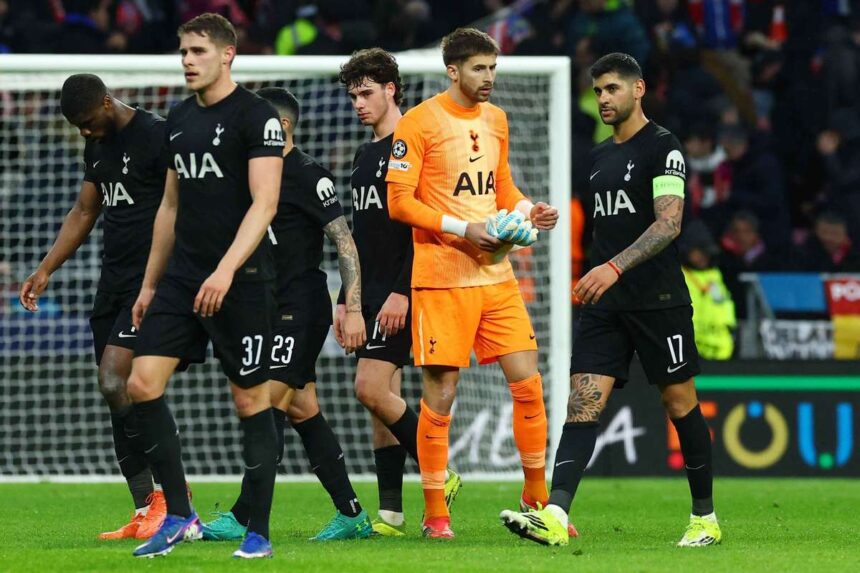 Kinsky kapus csupan 17 percet bir ki mikozben az Atletico Madrid sulyos veresget mer a katasztrofalist Tottenhamra