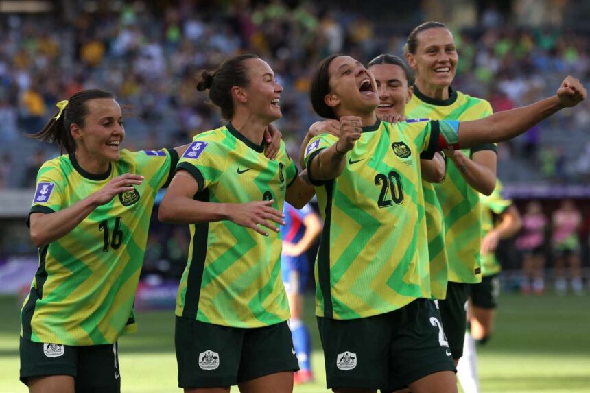 Sam Kerr megszerezte elso goljat a Matildak szineiben 2023 ota ezzel megnyitotta az Azsia kupat egy gyozelemmel