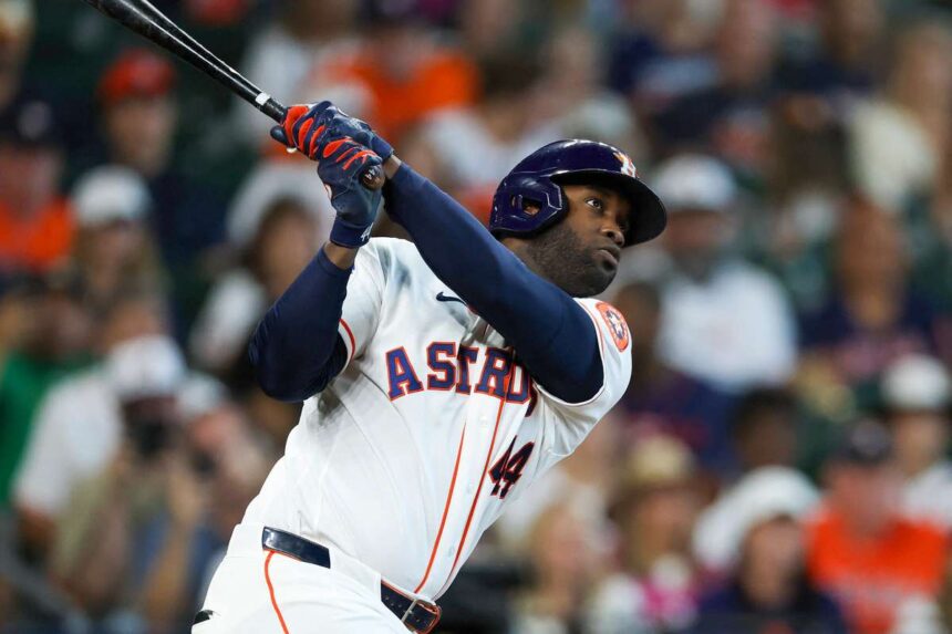 Ket hazai futas egy inning ugyanaz a jatekos Yordan Alvarez Astros tortenelmet ir