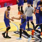 New York Knicks reakciot var a San Antonio Spurs tol annak ellenere hogy 2 0 ra vezetnek a parharcban