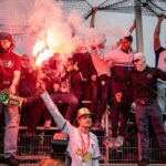Nemet AGF csatar ket merkozeses eltiltast kapott mert faklyakkal unnepelte a dan cimet