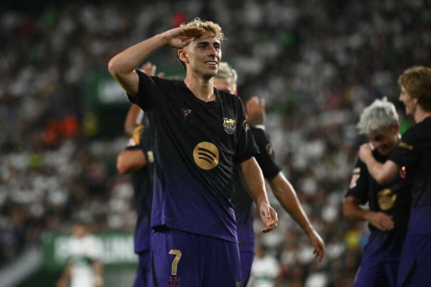 Karim Adeyemi debutszerezo golt szerez mig az otcsillagos Barcelona sulyos veresget mer Elchera a LaLigaban